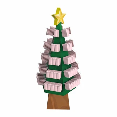 Display av korrugerad soptunna